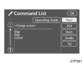 Toyota Prius: Hands−free system. (a) Command List
