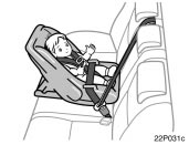 Toyota Prius: Child restraint. (A) Infant seat