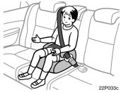 Toyota Prius: Child restraint. (C) Booster seat
