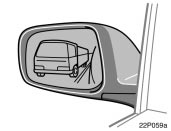 Toyota Prius: Outside rear view mirrors. Adjust the mirror so that you can justsee the side of your vehicle in the mirror.