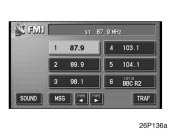 Toyota Prius: Using your audio system. Radio (Type 3)