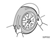 Toyota Prius: Changing wheels. 6. Remove the wheel nuts andchange tires.